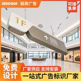 吊牌灯箱指示牌引导牌车库医院导视牌商场定做指引牌双面发光吊牌