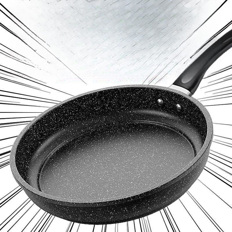 Maifan Stone Frying Pan Non-Stick Pan for Frying Pancakes and Small Steaks, Suitable for Home Use with Induction Cookers and Gas Stoves