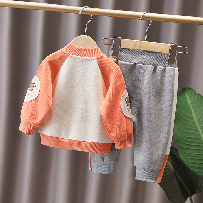 2022 New Spring Autumn Clothing Set Korean Edition Boys Handsome Middle and Young Children's Western Sports_voghion.com