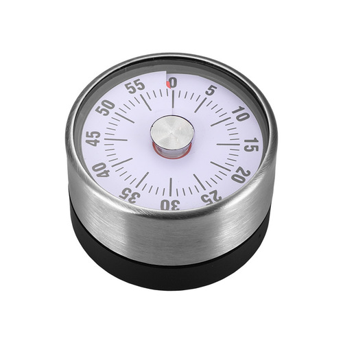 Stainless steel timer kitchen household with magnet electronic mechanical egg timer baking countdown reminder