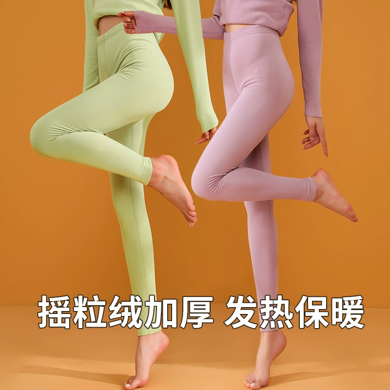 Женские флисовые термоштаны, длинные леггинсы с высокой талией, облегающие, больших размеров, на флисовой подкладке и утолщенные, осенне-зимние базовые штаны, защищающие талию и корректирующие фигуру.