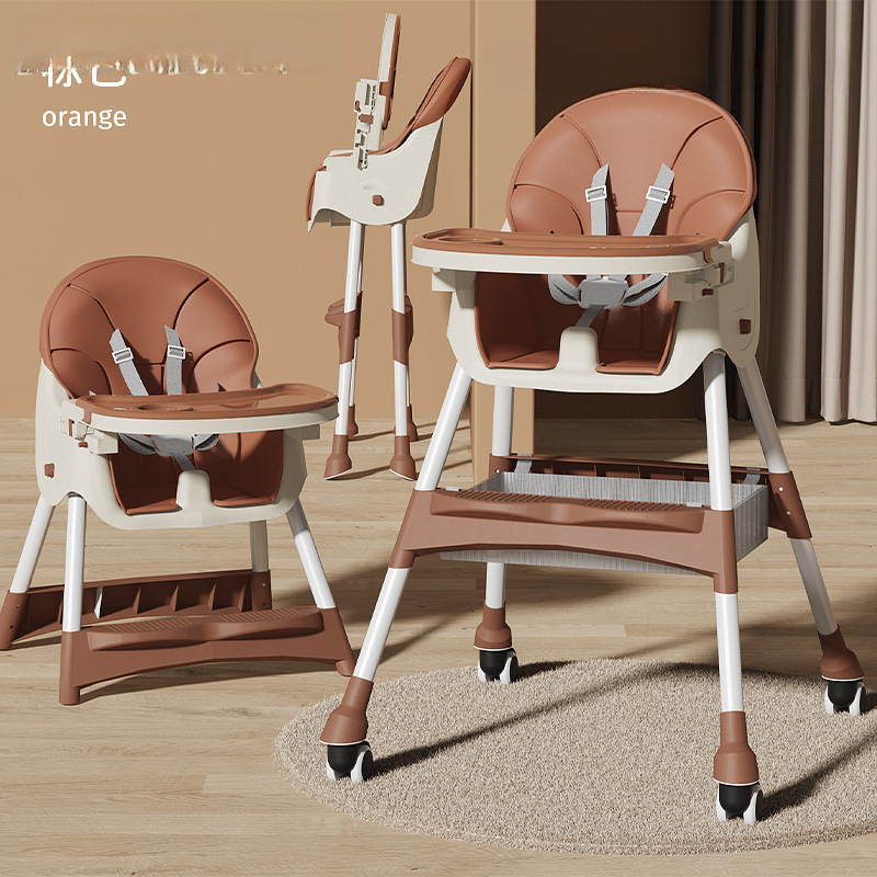 Children's Dining Chair Baby 0-4 Years Old Multifunctional Baby Dining Chair Foldableable Portable Home Small Dining Table Seat