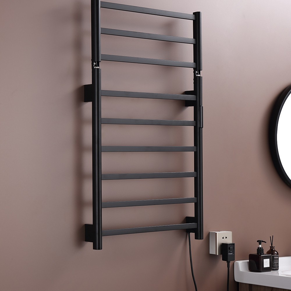 Plegable multifuncional toallero simple abierto-montado pantalla táctil de calefacción eléctrica acero inoxidable 304 Barra de Toalla baño