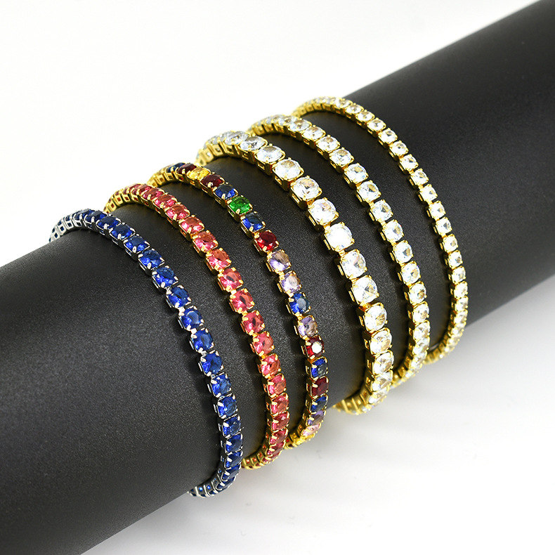 10g Weight Zircon Inlay Material Tennis Bracelet Classification Copper Chain Material Tennis Chain Chain Type 1 Piece Quantity Daily Occasion Copper Material Geometric Pattern All Seasons Season Unisex Gender Inlay Design Hip-Hop, Shiny Style Wholesale Jewelry Hip-Hop Shiny Geometric Copper Zircon Inlay Tennis Bracelet Tennis Chain 无