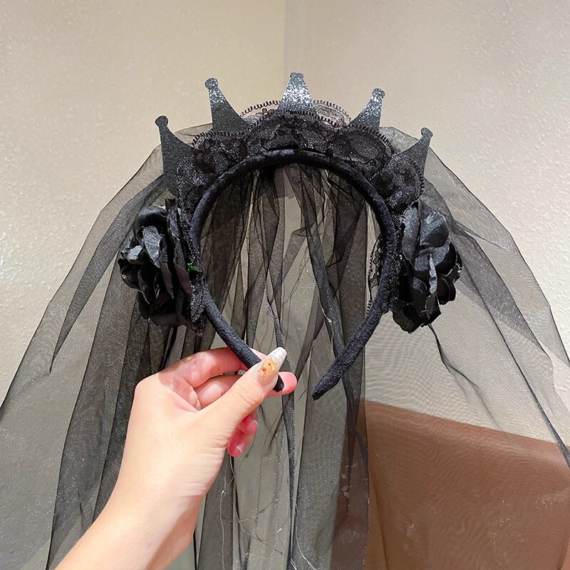 万圣节头饰红色小恶魔牛角毛绒发箍女搞怪头箍装扮拍照道具发饰品|undefined