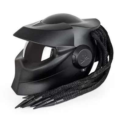 Factory Direct Sales of Predator Motorcycle Helmets, Cross-Border Hot-Selling Riding Helmets, Personalized Electric Vehicle Safety Helmets (Motosiklet kaskı (dəbilqə)) - predator-matt-black-m