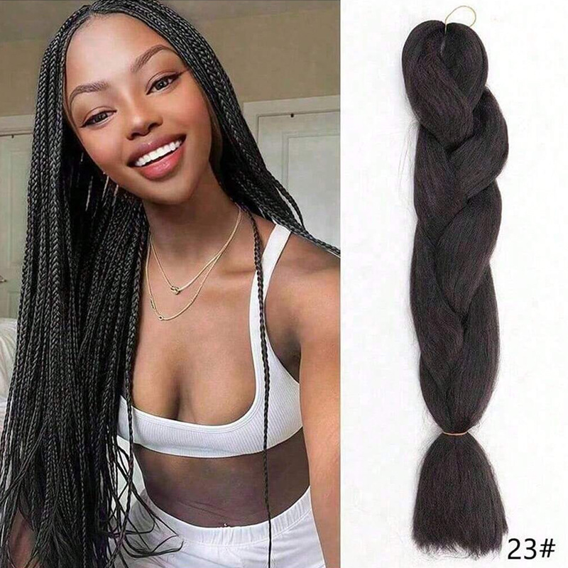 Peruca de trenza africana mujer color trenza artefacto de alta temperatura seda de trenza cabello cabello cab
