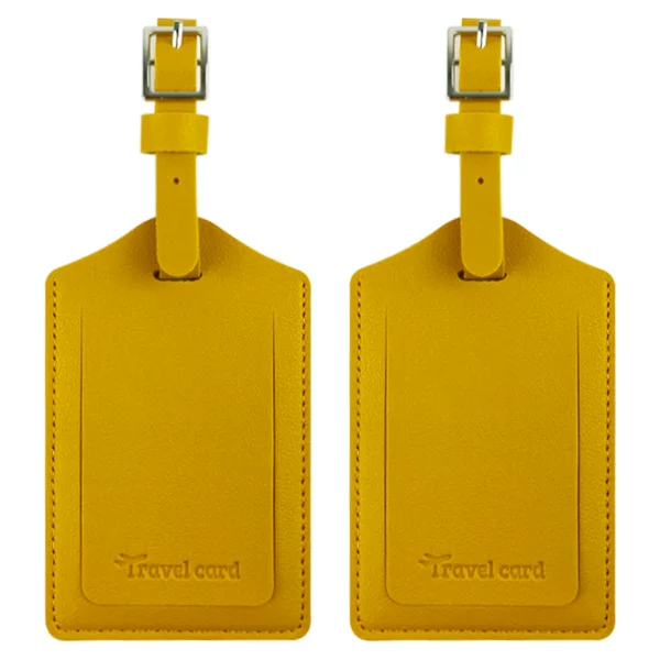 in stock cross-border multi-color fixed LOGO leather boarding pass car stitching pu leather travel luggage tag luggage tag