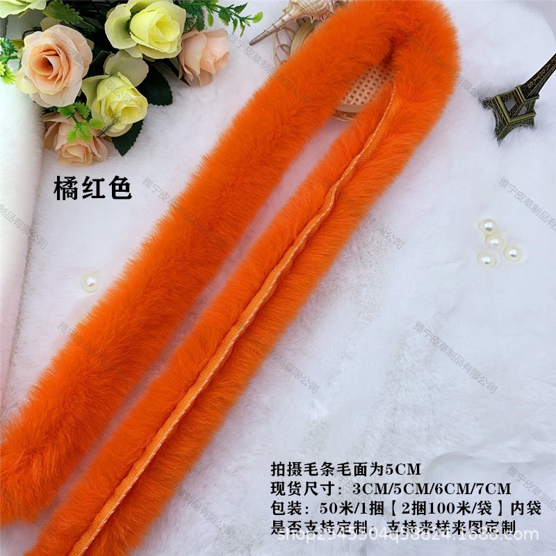 Tiras de piel sintética tipo conejo para decoración de ropa hanfu capas y accesorios textiles venta al por mayor