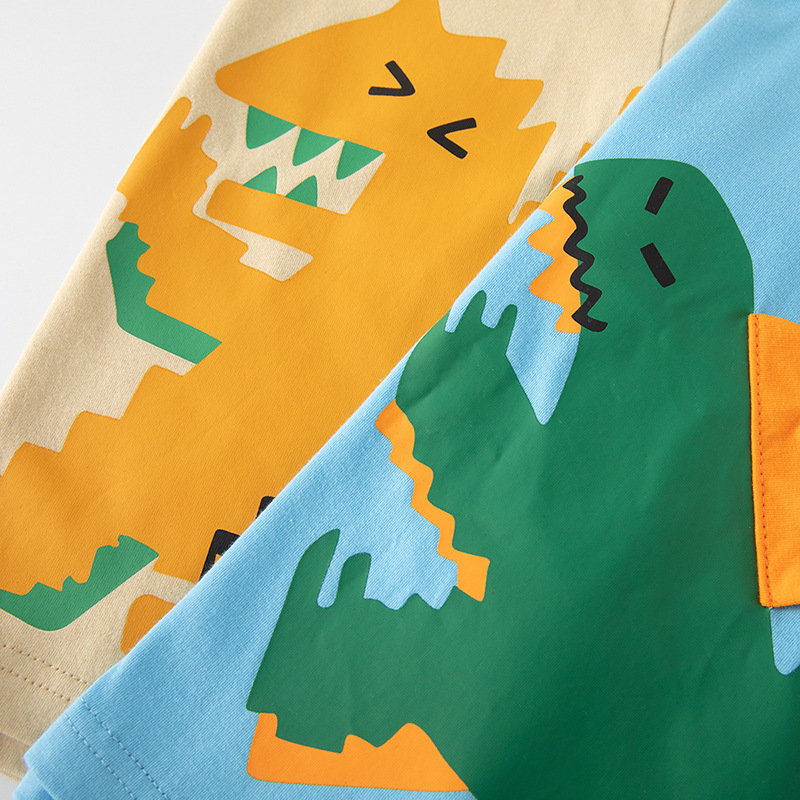 Betop ropa infantil de verano nuevo estilo coreano de manga corta para niños camisetas de dibujos animados dinosaurios ropa de bebé hombre una tendencia de cabello