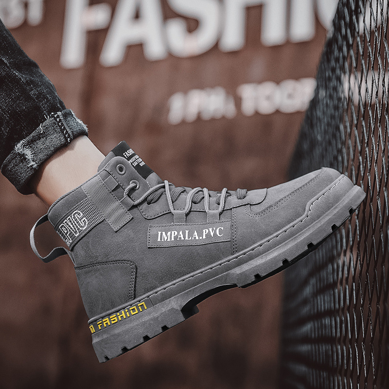 Primavera de zapatos de hombre de alta altura 2026 invierno deportivo ocio impermeable antiderrapante zapatos resistentes al desgaste para hombres botas Martin ropa para hombres