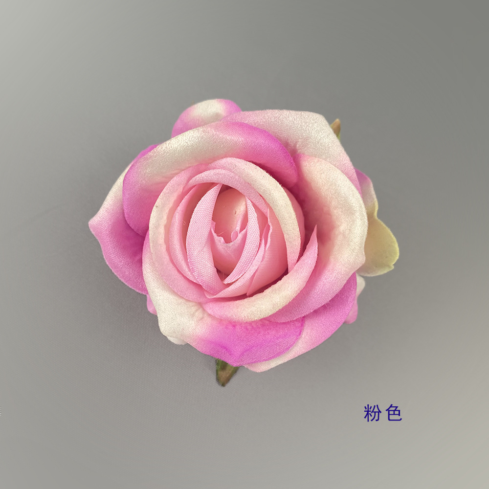Simulación mini tela de terciopelo de diámetro de 7cm de rosa de alta simulación de cabeza de flor flor flor de pared flor de muñeca flor