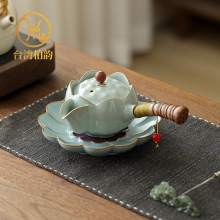 台湾柏韵邱卫国手泡茶壶汝窑茶壶手抓壶汝瓷开片冰裂纹泡茶器茶具