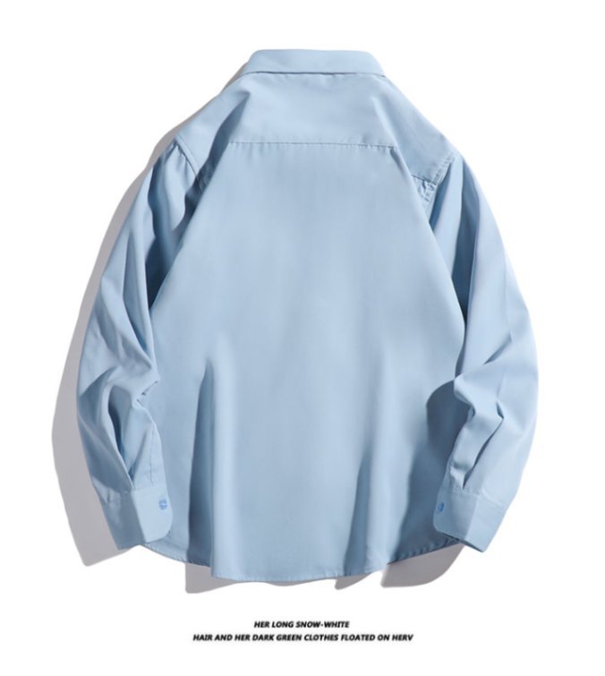 European Style Workwear For Men, Spring And Autumn New Loose Fit Casual Solid Color Shirt Jacket Trendy_viptrois.com