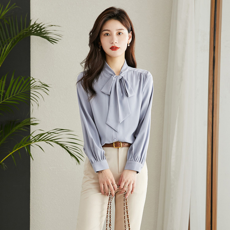 2025 New High-End Elegant Silk Shirt Women's Spring and Summer Style Shirt Chic Mulberry Silk Top