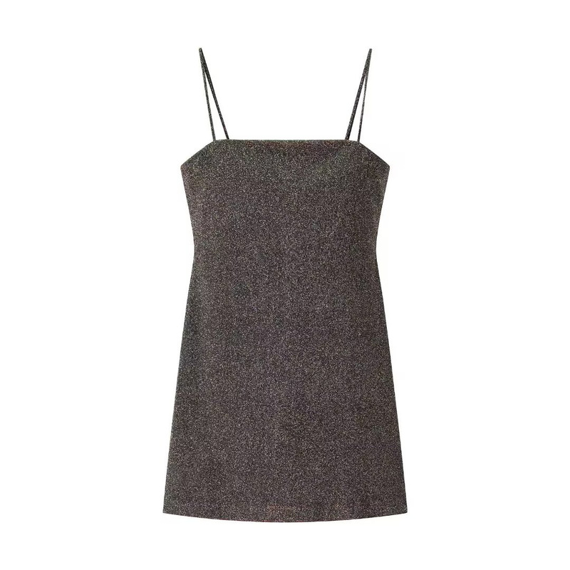 Nssf Homemade European and American Style Export New Women's Clothing Versatile Lace Detail Suspender Hip Short Dress