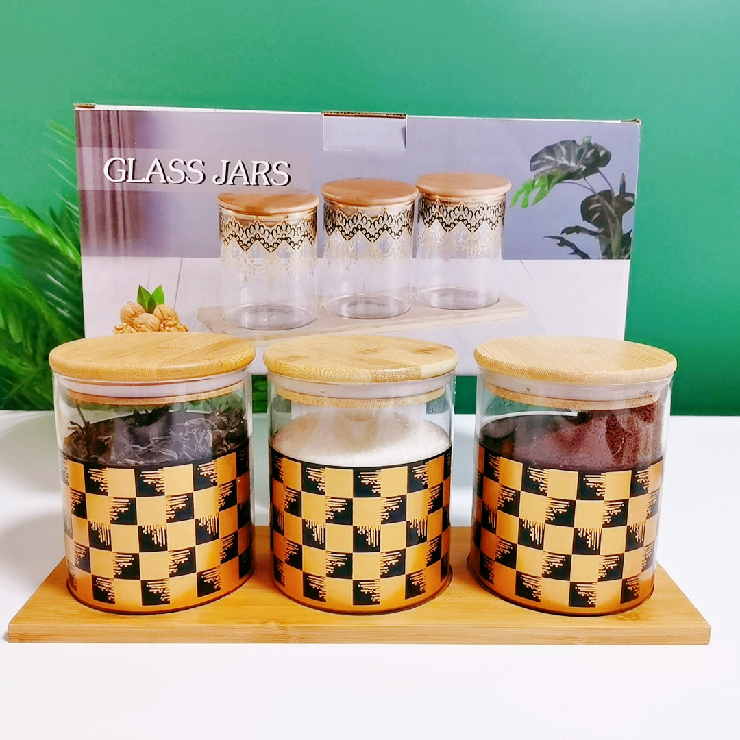 Fábrica directa transfronteriza dedicada para el Comercio exterior Exportación de vidrio cilíndrico sazonador tarro de almacenamiento