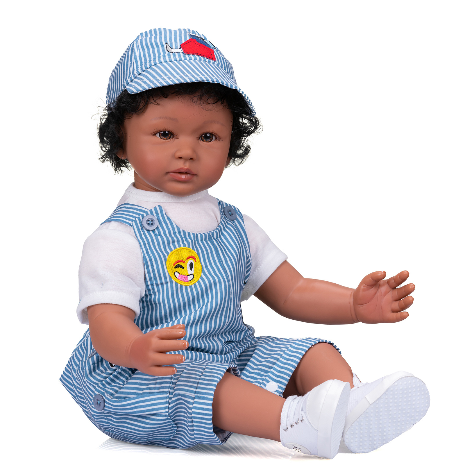 60cm niño color de la piel marrón oscuro cuerpo de tela muñeca transfronteriza e-commerce suministro de una sola pieza de entrega