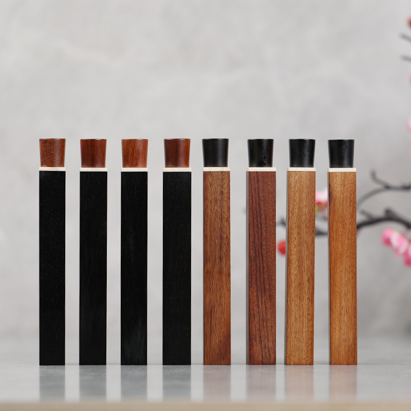 square Purple Tan Incense tube Retro Simplicity solid wood multi-function Integrate Xiangjian Study Decoration Incense tube