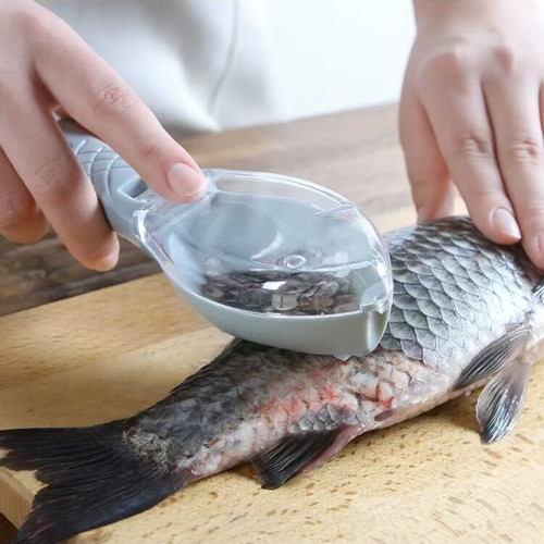 Practical fish scale planer with lid for killing fish, manual fish scale scraper tool, home kitchen gadget, planer knife to remove scales