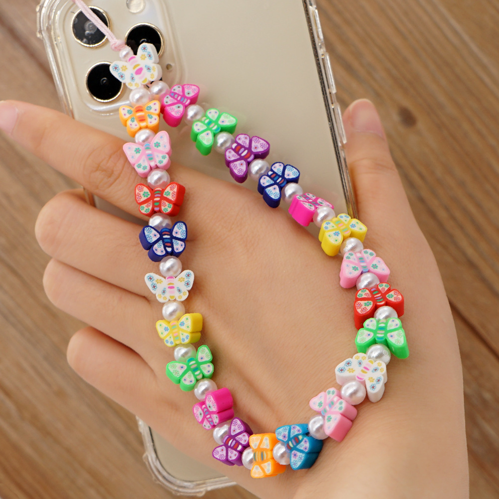 Ethnic Small Daisy Pearl Beaded Mobile Phone Chain display picture 3