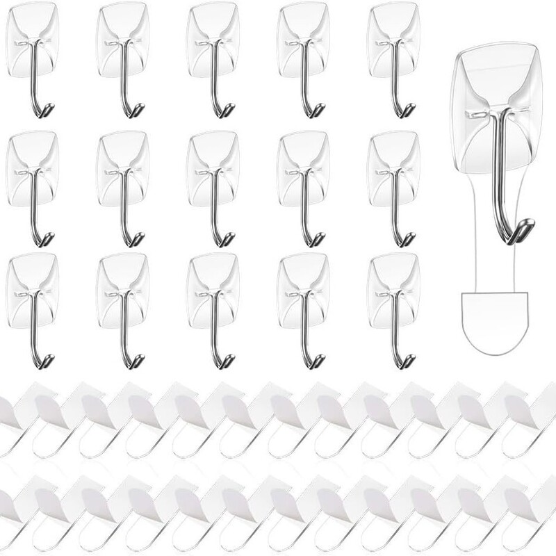 Cross-border new wall hooks, transparent and traceless hangers, practical hooks with adhesive, no drilling required Cross-border new wall hooks, transparent and traceless hangers, practical hooks with adhesive, no drilling required