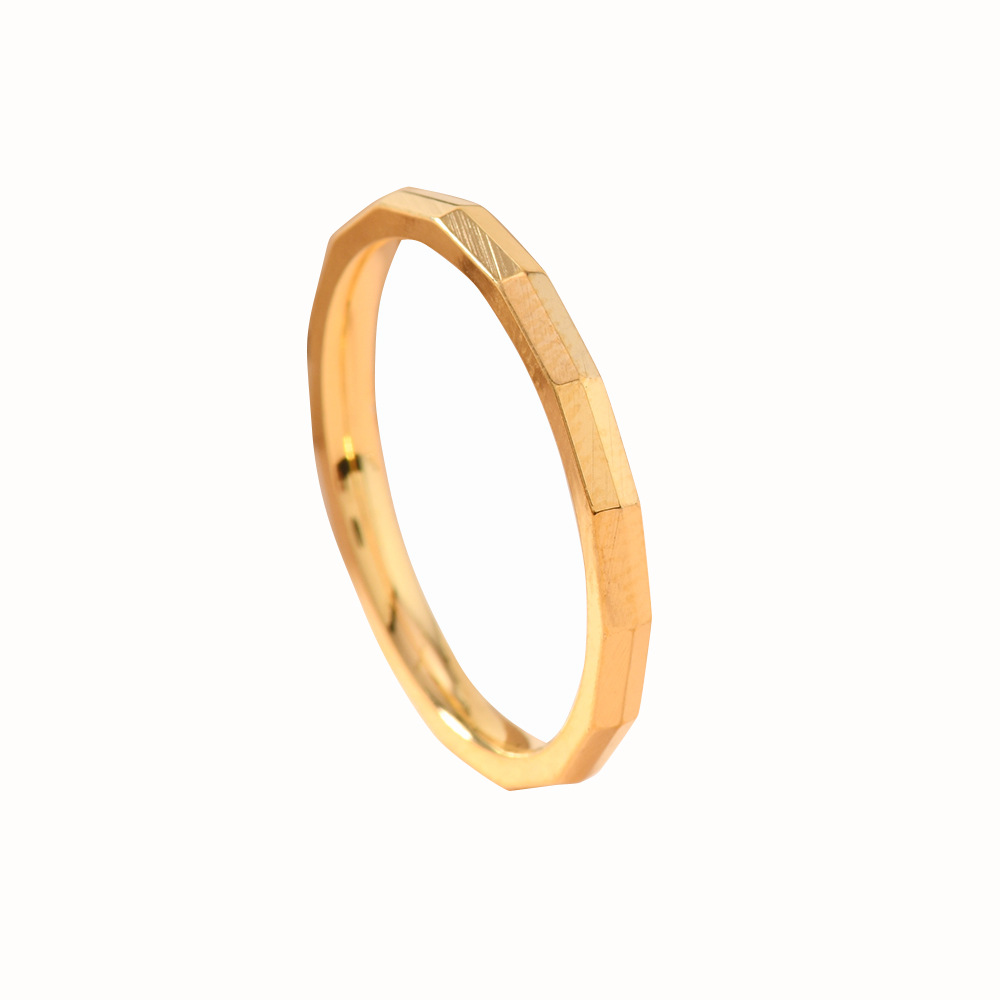 Nueva joyería coreana de acero inoxidable simple y fino anillo de 2 mm de diseño de nicho para parejas