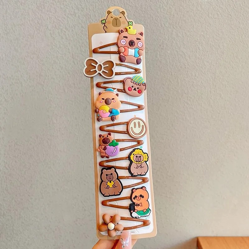 Red de Internet para niños horquilla tocado 2025 nueva niña horquilla niña linda bebé flequillo clip de cabello roto