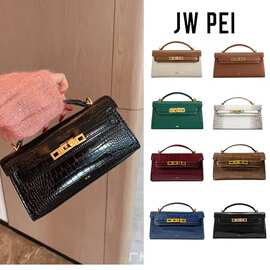 跨境jwpei新款鳄鱼纹凯莉包2T273中号单肩斜挎女包
