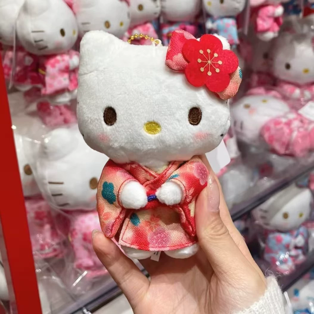 Плюшевый кулон (Hello Kitty) кимоно-кукла, брелок для сумки в японском стиле, цвет Matcha/Blue/Pink/Red