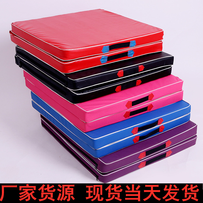 Widened Dance Mat Thickened Folding Yoga Mat Gymnastics Mat Waterproof Canvas Multifunctional Three-fold Non-slip Fitness Mat