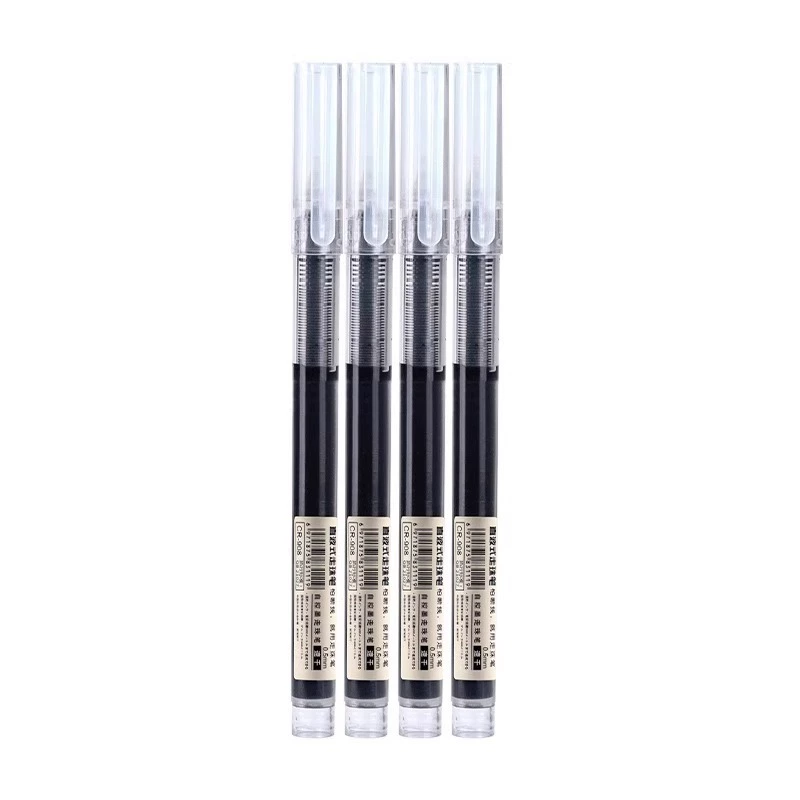 Rollerball Pen, Quick-Dry 5 mm Tip, Large-Capacity Ink for Elementary Students, Black Packs