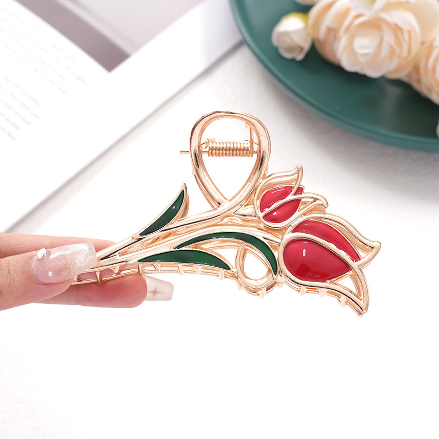 IG Style Sweet Women's Tulips Metal Hair Claws display picture 13