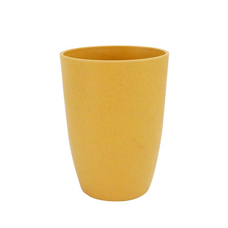Amazon trigo paja taza de beber taza simple hogar enjuague bucal taza portátil de plástico taza cepillo de dientes taza logo