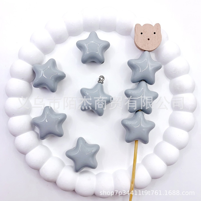 ファット五芒星ペンダント手作り diy 小さな装身具クリーム接着剤アクセサリー樹脂アクセサリーペンダントキーホルダー素材|undefined