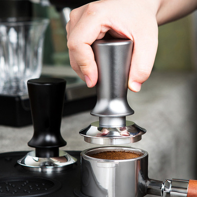 弹力压粉器咖啡压粉锤不锈钢恒力压粉锤51/53/58mm咖啡机配套工具|ru