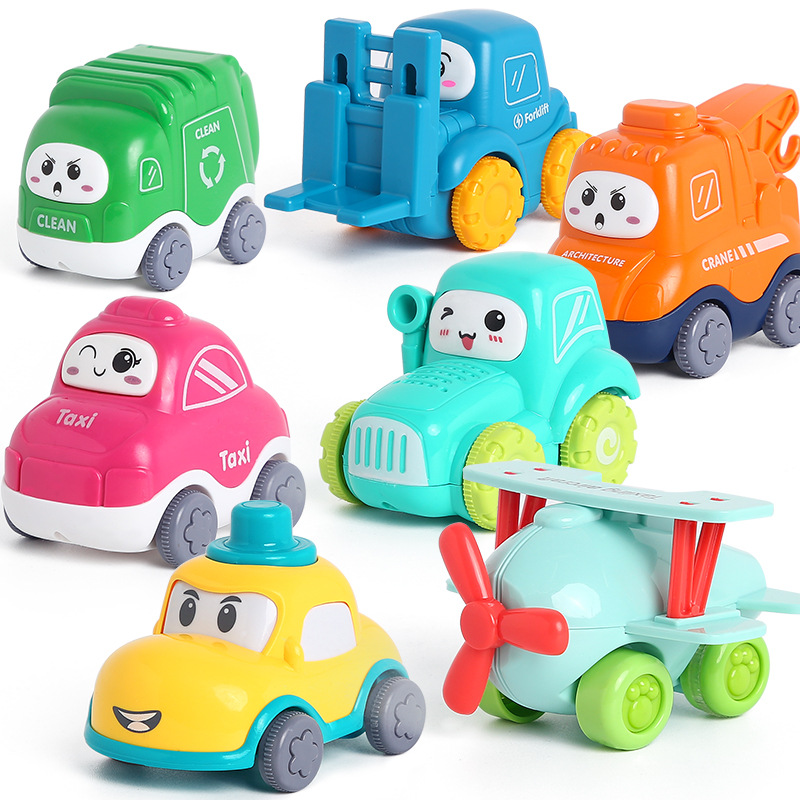 儿童玩具小汽车男孩惯性车回力工程车飞机地摊幼儿园礼品玩具批发