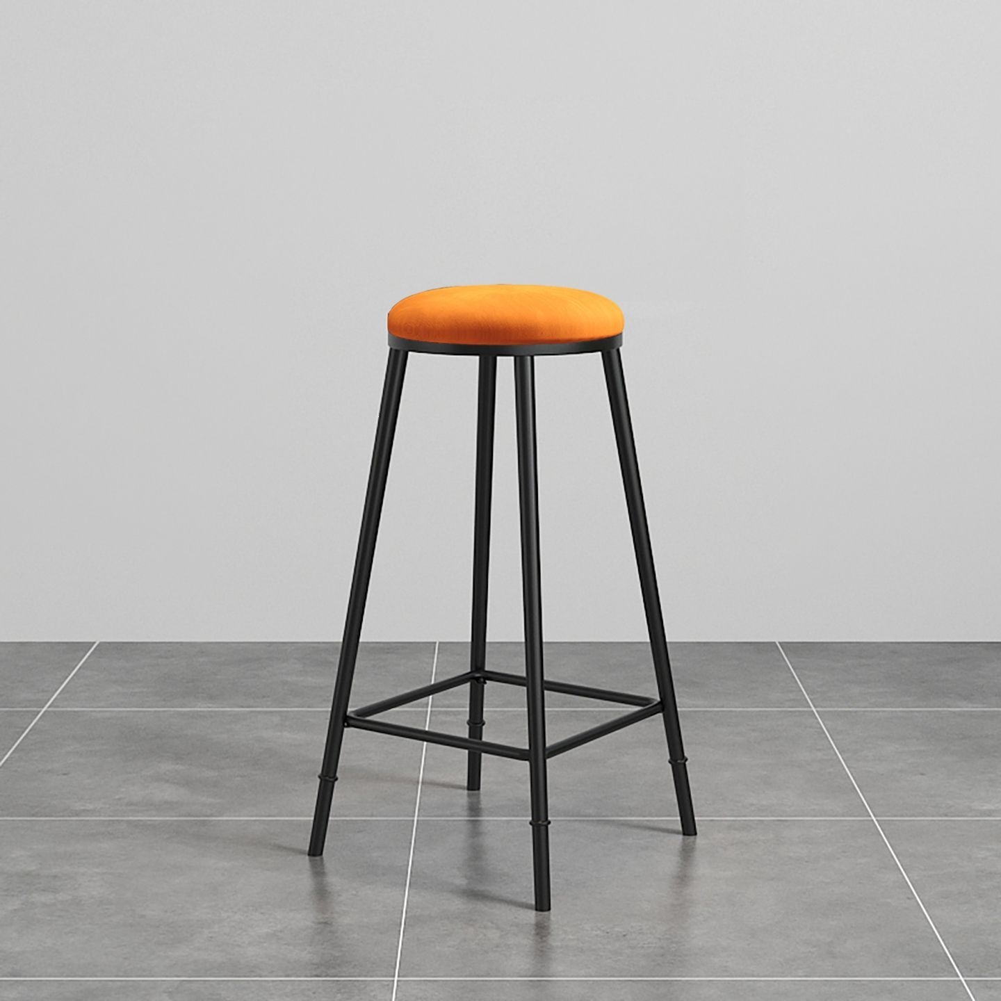 Backless orange suede