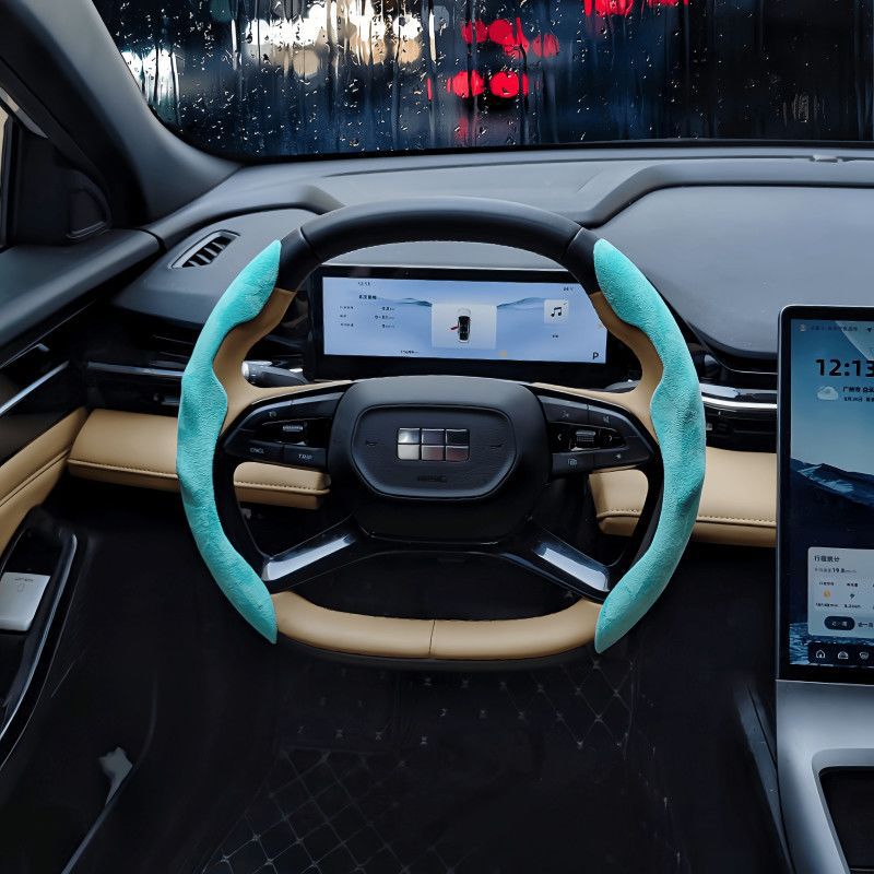 New Car Steering Wheel Cover, Suede Leather, Car Interior Decoration, Snap-On Anti-Slip, Sweat-Absorbent Handle Cover Factory