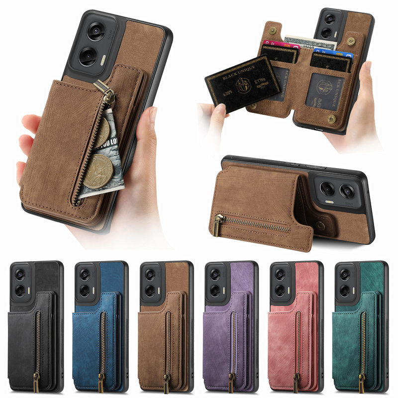 Suitable for Moto G77 Mobile Phone Case with Card Holder, Edge70Fusion Wallet Zipper, Moto G86 Protective Case Suitable for Moto G77 Mobile Phone Case with Card Holder, Edge70Fusion Wallet Zipper, Moto G86 Protective Case