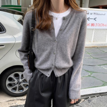 外贸原单意大利女装薄款外单清仓出口欧货羊绒针织开衫女毛衣外