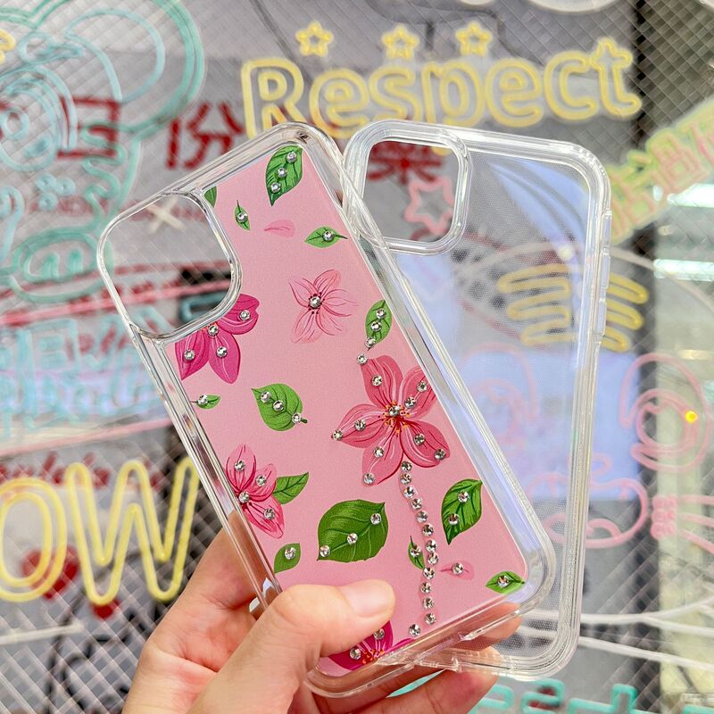 Suitable for TECNO pova3 flower printing figure soft rubber TPU outer hard shell PC phone case South America foreign trade