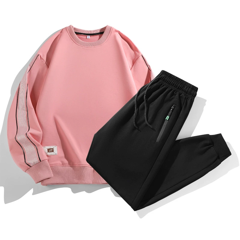 2025 новый модный универсальный спортивный костюм-толстовка осень-зима новый повседневный длинный рукав спортивный двухкомплектный набор для мужчин оптом