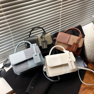 Small bag, winter handheld shoulder bag, high-end