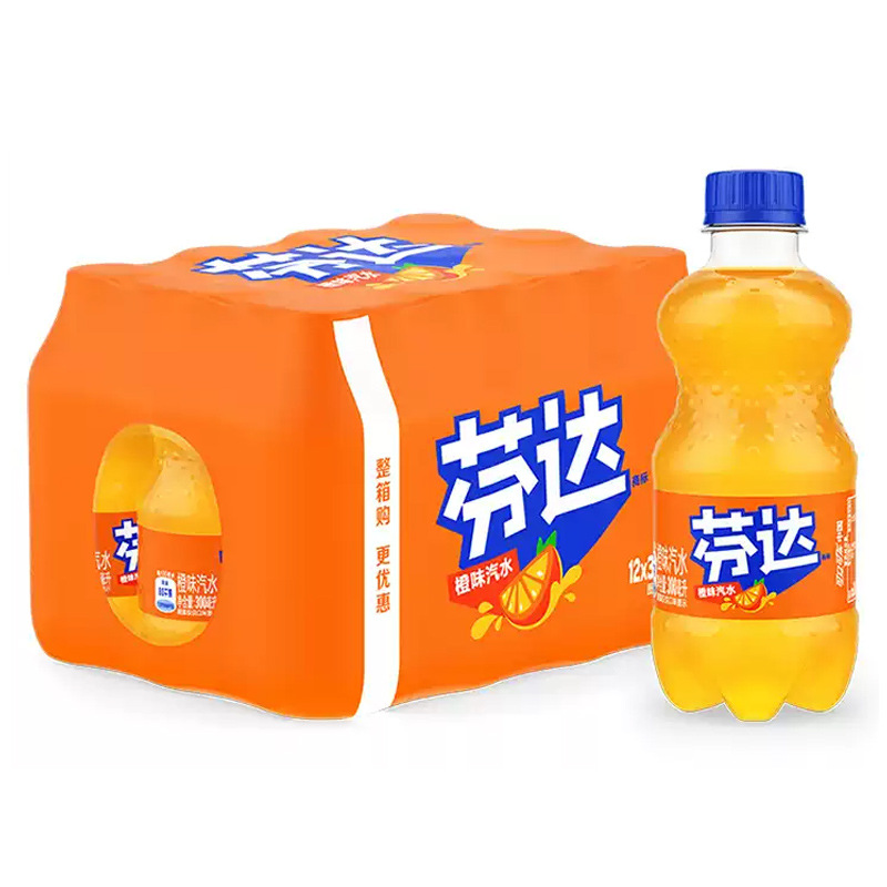 Orange fanta with sugar 300ml*6 bottles