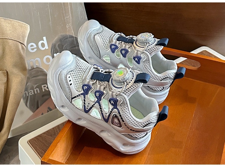 Breathable Kids Sneakers With Rotating Buckle For Boys And Girls_voghion.com