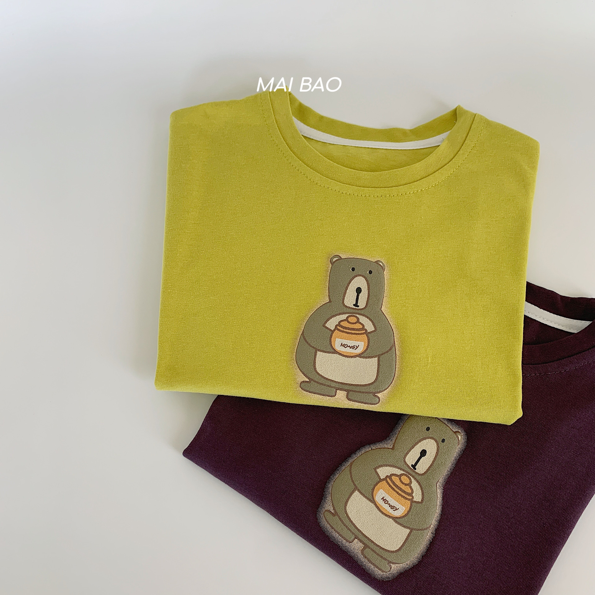 Camiseta de manga corta de algodón para niños Maibao 2025 nueva ropa para niños ropa para niños verano de media manga superior de verano al por mayor