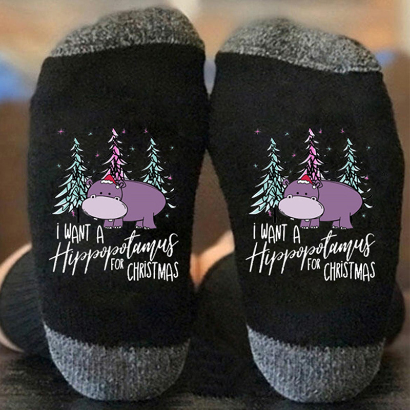 Calcetines de algodón transfronterizos de otoño e invierno para hombres y mujeres copa de vino tinto personalizada calcetines casuales de media pantorrilla ins medias transpirables a juego de colores de moda al por mayor