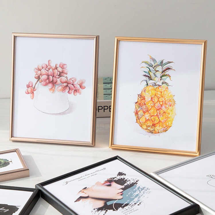 Aluminum Alloy Photo Printing with Frame for Wall Hanging, 20 Photos Printed and Made into a Display Stand, 6inch Picture Frames, 8 Light Luxury Frames Aluminum Alloy Photo Printing with Frame for Wall Hanging, 20 Photos Printed and Made into a Display Stand, 6inch Picture Frames, 8 Light Luxury Frames