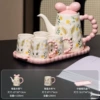 Little Rabbit Water Set Pink-4 Cups + Square Plate